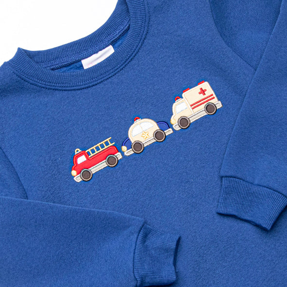First Responder Rescue Applique Sweatshirt, Blue