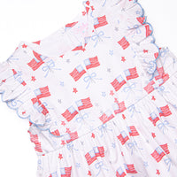 Home of the Brave Ruffle Short Set, Blue