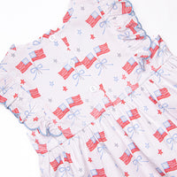 Home of the Brave Ruffle Short Set, Blue