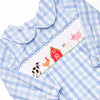 Pasture Pals Smocked Boy Bubble, Blue