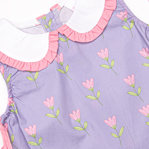 Tulip Blooms Dress, Purple