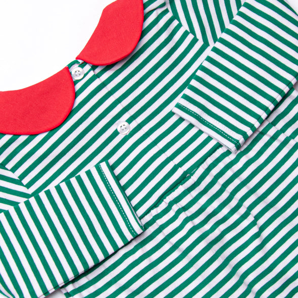 Tinsel and Thyme Bubble, Red and Green Stripe