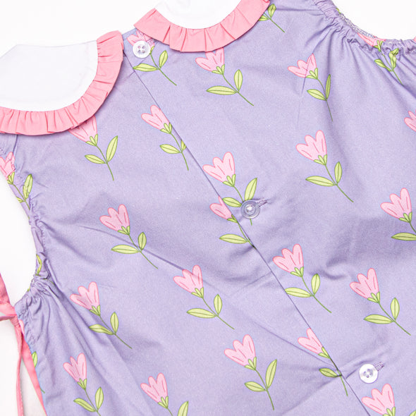 Tulip Blooms Dress, Purple