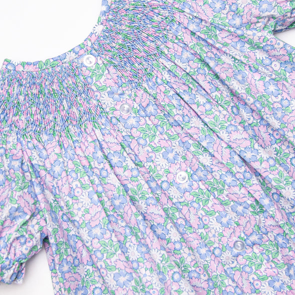 Lilac Lady Smocked Bubble, Purple
