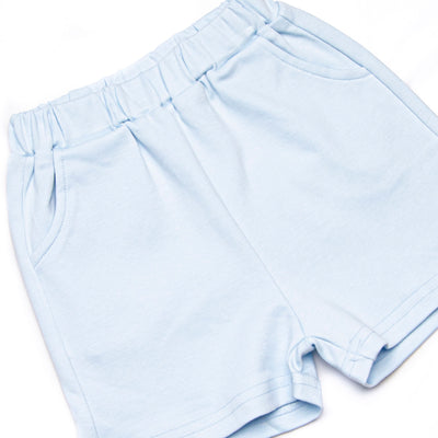 Up In the Sky Pima Embroidered Short Set, Mint