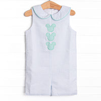 Minted Mouse Applique Jon Jon, Green