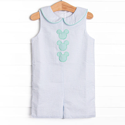 Minted Mouse Applique Jon Jon, Green