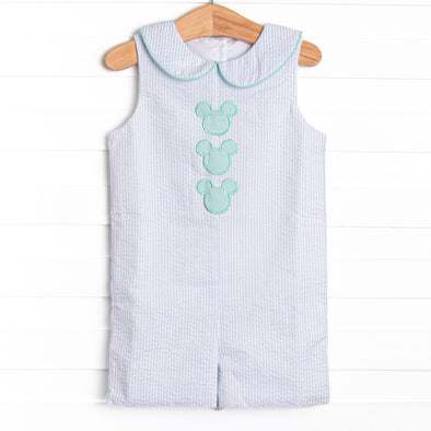 Minted Mouse Applique Jon Jon, Green