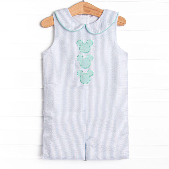 Minted Mouse Applique Jon Jon, Green