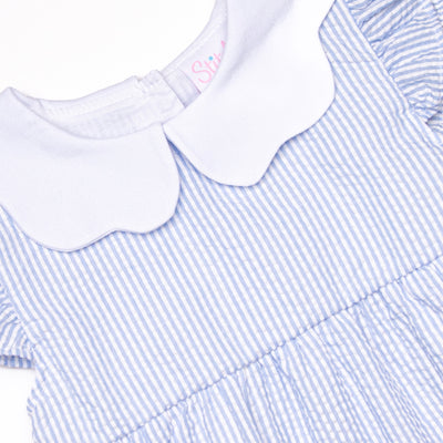 That Floral Feeling Applique Dress, Blue