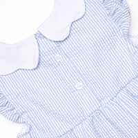 That Floral Feeling Applique Dress, Blue