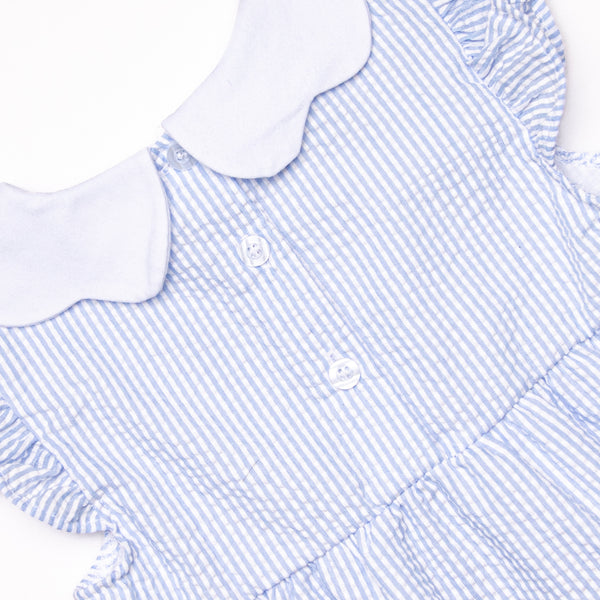 That Floral Feeling Applique Dress, Blue