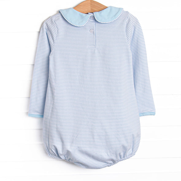 Horsin' Around Applique Bubble, Light Blue Stripe