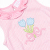 Tied Up Tulips Applique Bubble, Pink