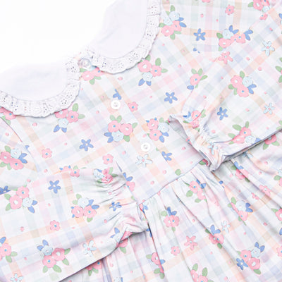 Gingham Garden Party Legging Set, Pink