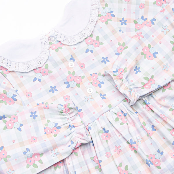 Gingham Garden Party Legging Set, Pink
