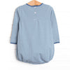 Noah Long Sleeve Pocket Bubble, Steel Blue Stripe