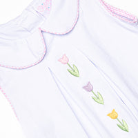 Tulip Tiers Embroidered Ruffle Short Set, Pink