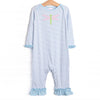 Dragonfly Days Applique Ruffle Romper, Blue