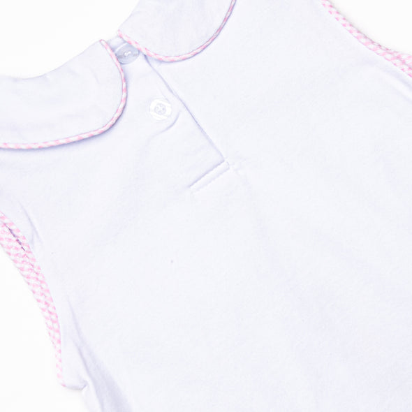 Tulip Tiers Embroidered Ruffle Short Set, Pink