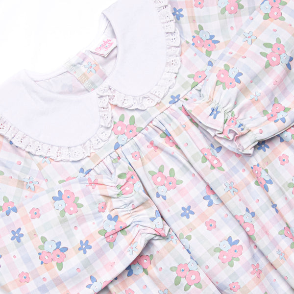 Gingham Garden Party Bubble, Pink