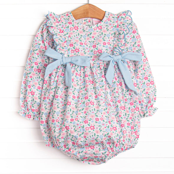 Sweet and Scalloped Side Tie Bubble, Blue