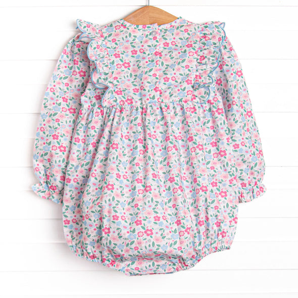 Sweet and Scalloped Side Tie Bubble, Blue