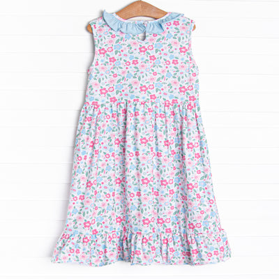 Blue Floral Dress, Blue