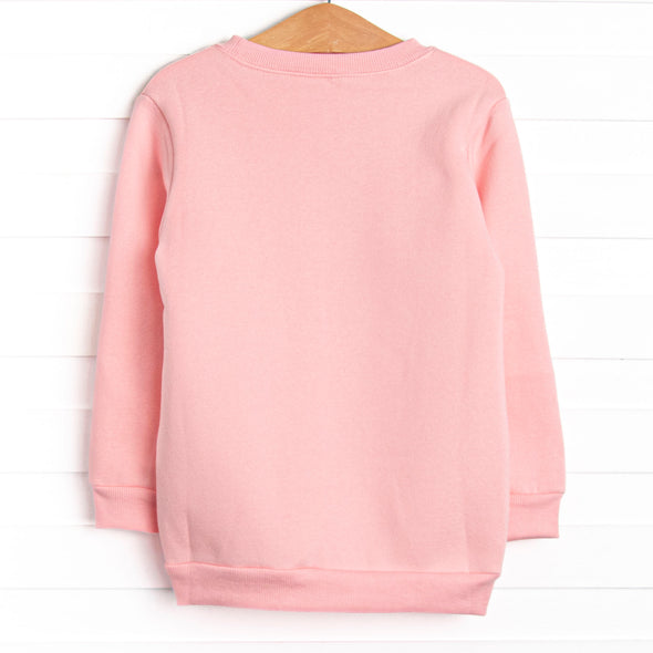 Doodle Days Embroidered Sweatshirt, Pink