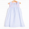 Charlotte Dress, Blue Seersucker