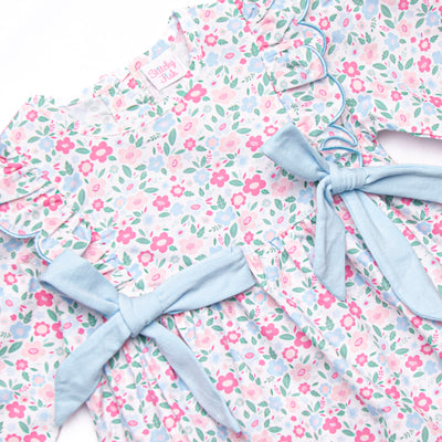 Sweet and Scalloped Side Tie Bubble, Blue