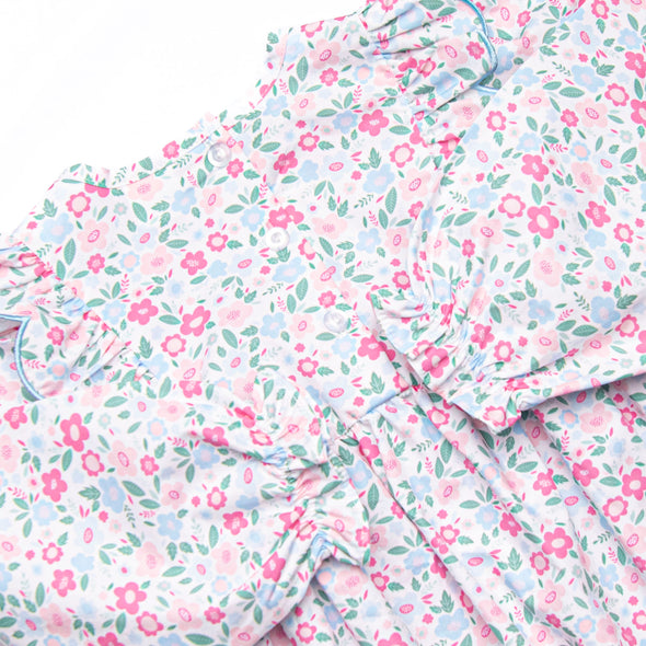 Sweet and Scalloped Side Tie Bubble, Blue