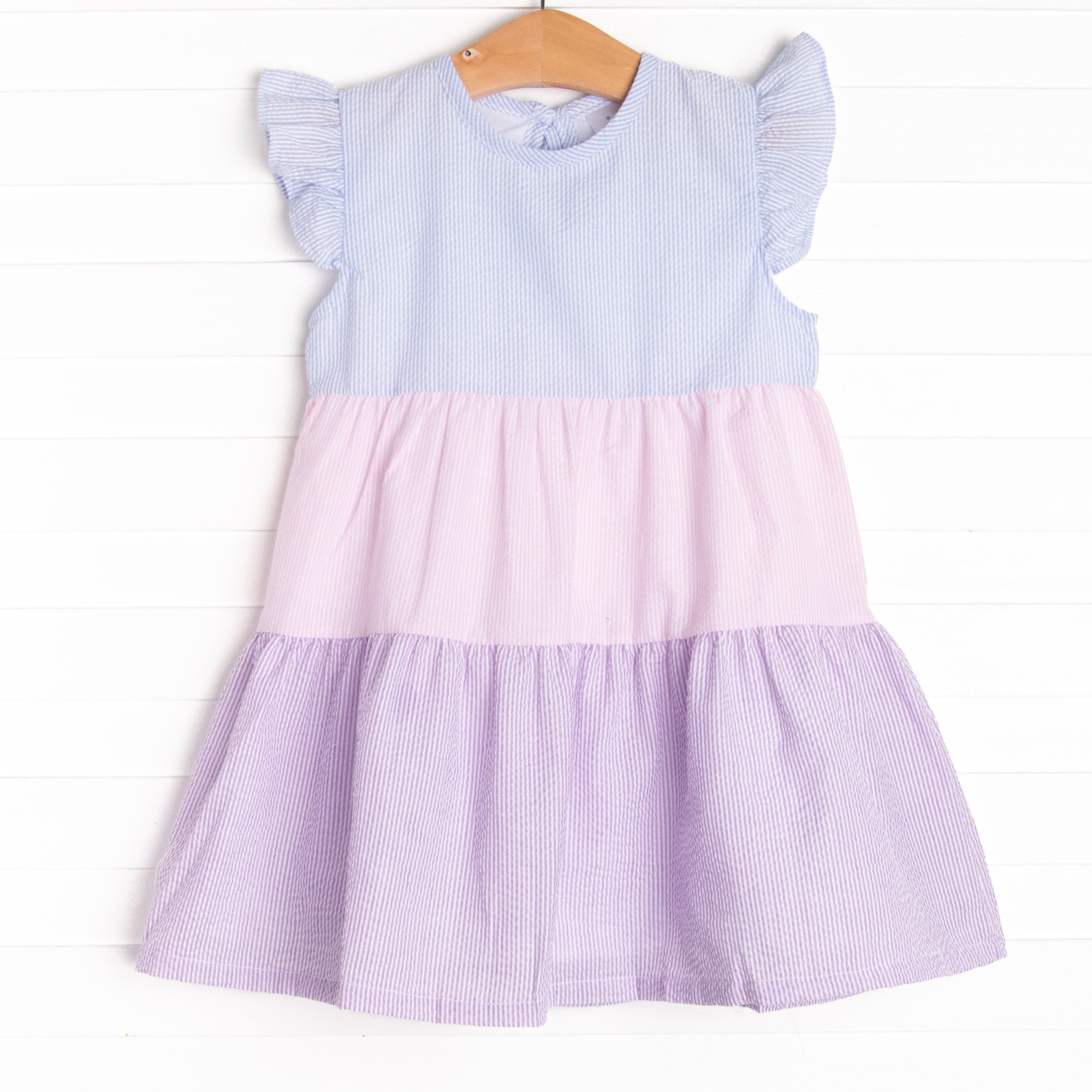 Girl's Cotton Candy Color Block Dress in Blue size 10 Girl's Cotton Candy Color Block Dress in Blue size 10