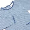 Noah Long Sleeve Pocket Bubble, Steel Blue Stripe