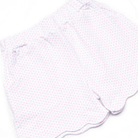 Paper Doll Posies Applique Short Set, Pink