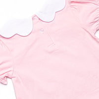 Paper Doll Posies Applique Short Set, Pink