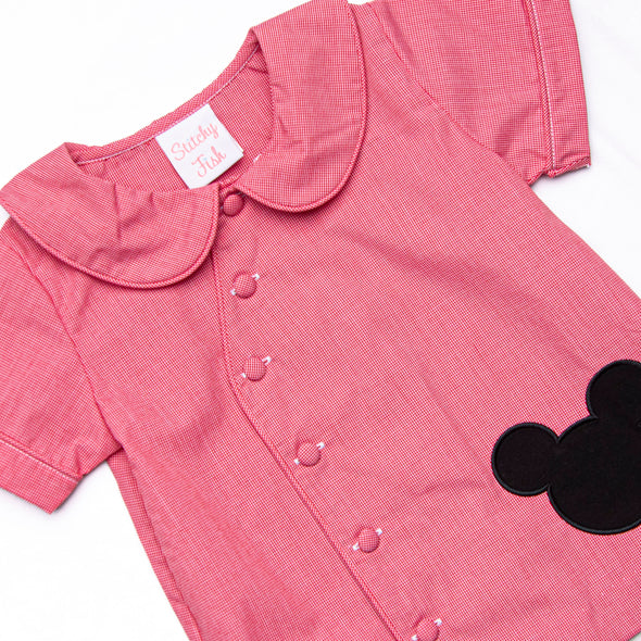 Dream Come True Applique Diaper Set, Red