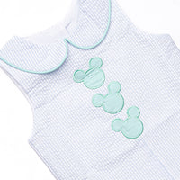 Minted Mouse Applique Jon Jon, Green
