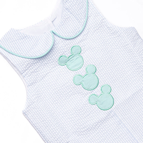 Minted Mouse Applique Jon Jon, Green