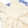 Whale's Tail Applique Bubble, Yellow Seersucker