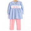 Recital Ready Smocked Legging Set, Blue