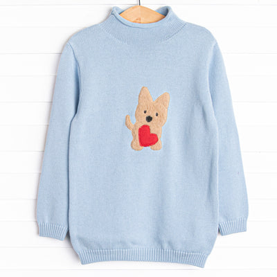 Cozy Cuddle Rolled Neck Sweater, Blue