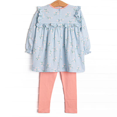 Beautiful Day Ruffle Legging Set, Blue