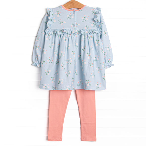 Beautiful Day Ruffle Legging Set, Blue