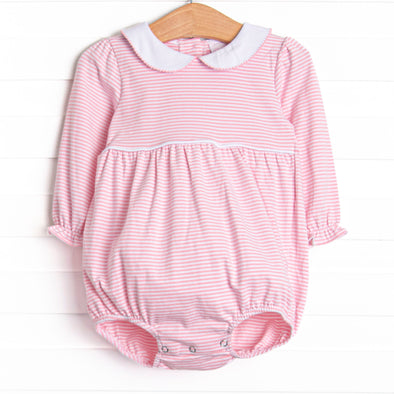 Erin Long Sleeve Bubble, Pink Stripe