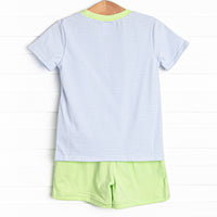 Serve's Up Applique Short Set, Blue