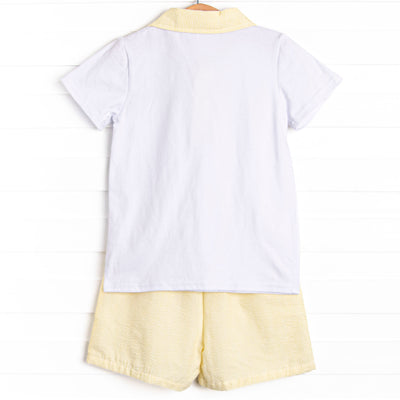 Southern Seersucker Short Set, Yellow