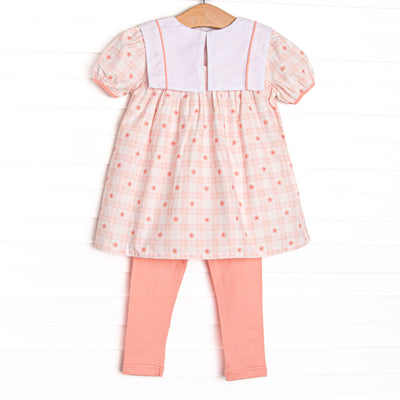Picnic Petals Bib Legging Set, Pink