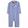First Responder Rescue Applique Romper, Blue