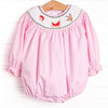 Christmas Eve Delivery Smocked Bubble, Pink Gingham